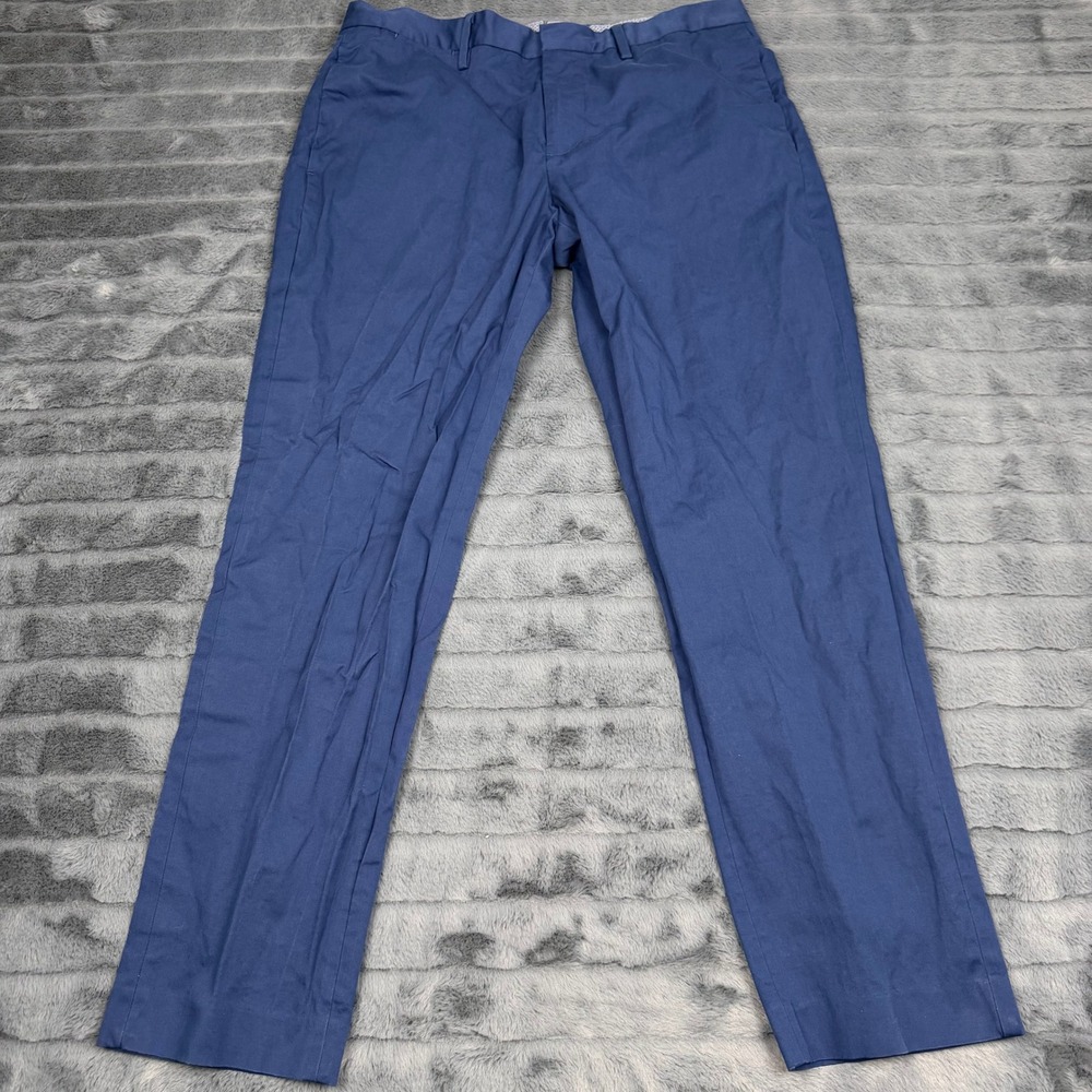 Bonobos Mens Athletic Fit Chinos Blue Stretch Cotton Dress Pants 33x30 13620